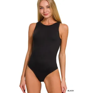 Boat Neck Sleeveless Bodysuit