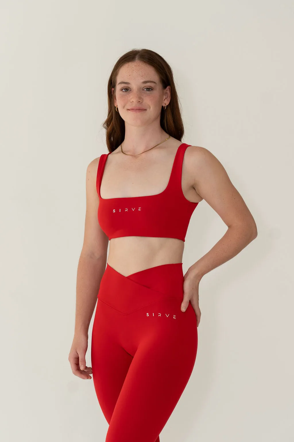Born to Sirve fusion bra in red