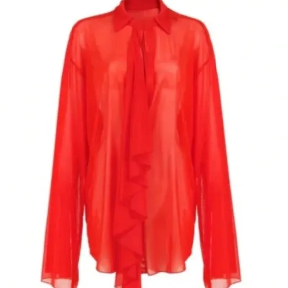 BRAND NEW LAINA RAUMA RUFFLE PJ SET IMMORTAL RED XL