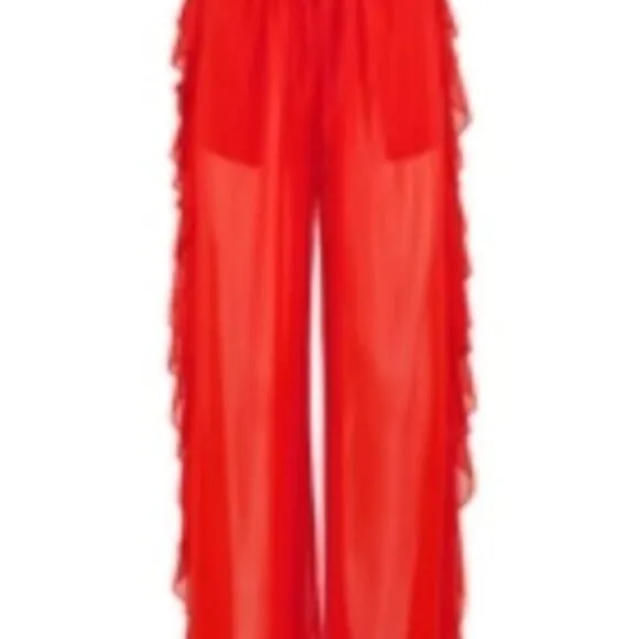 BRAND NEW LAINA RAUMA RUFFLE PJ SET IMMORTAL RED XL