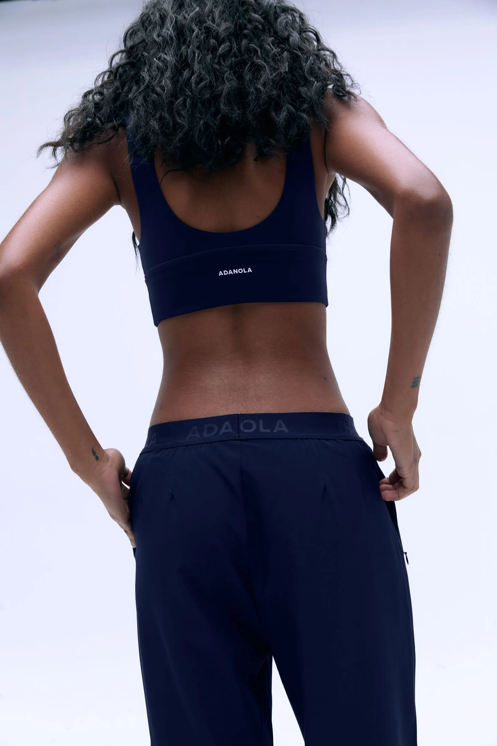 Branded Waistband Pant - Navy Blue