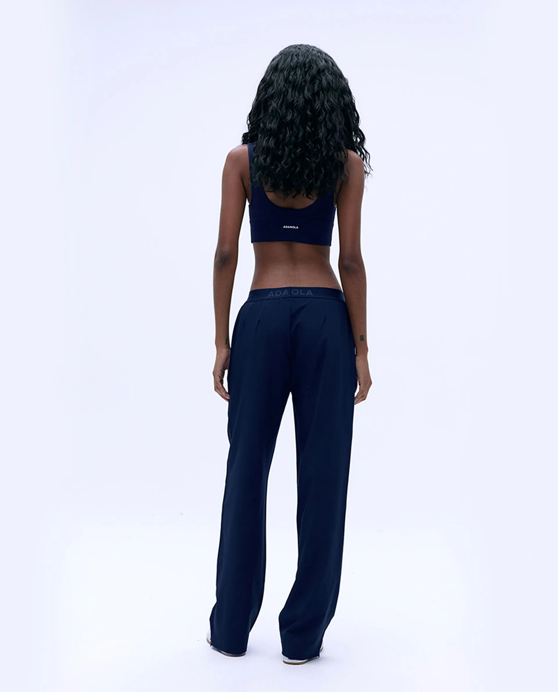 Branded Waistband Pant - Navy Blue