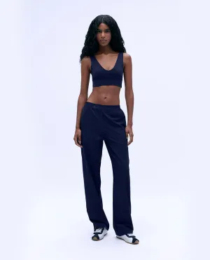 Branded Waistband Pant - Navy Blue