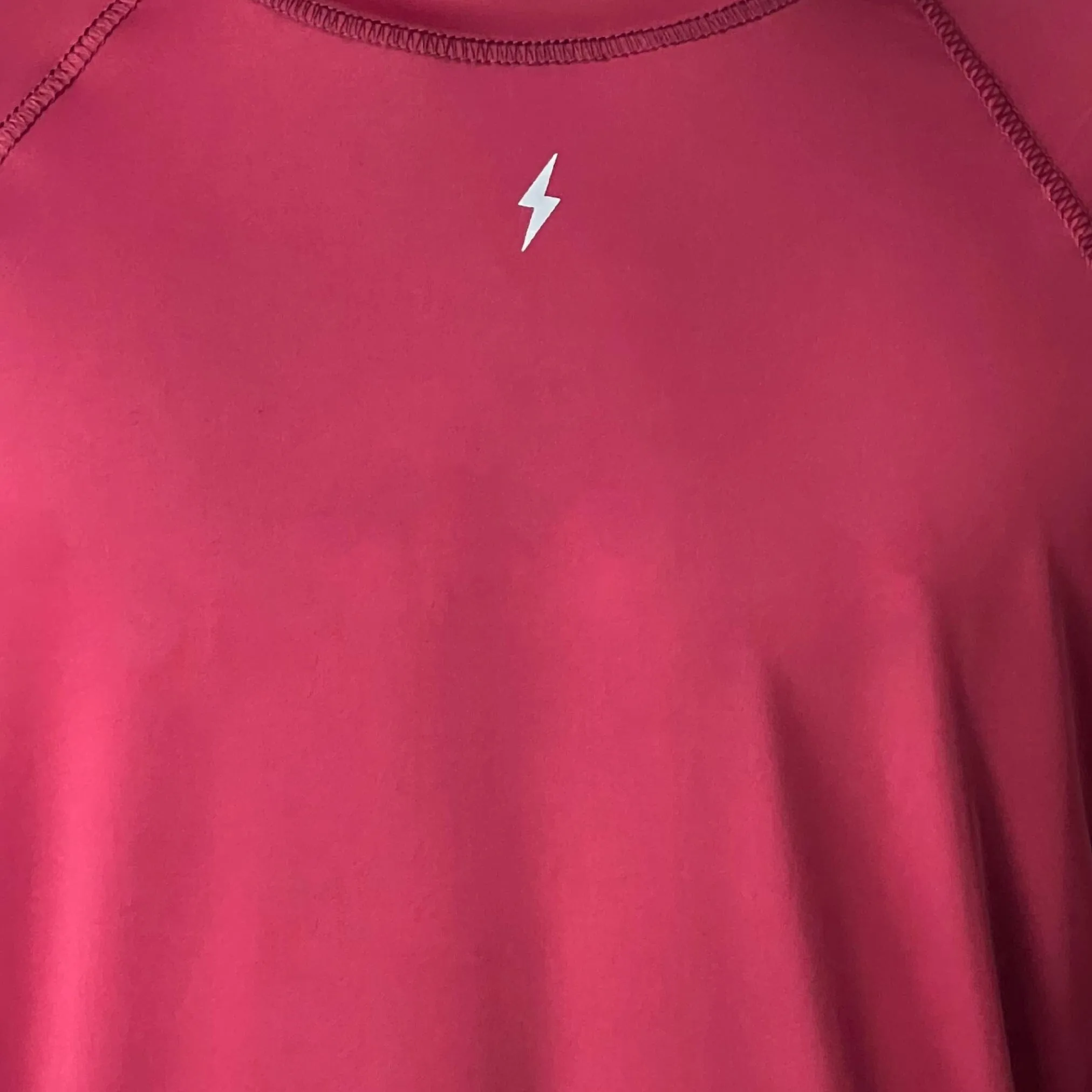 BRUCE BOLT Short Sleeve Performance T-Shirt with Reflective Bolt - MAROON