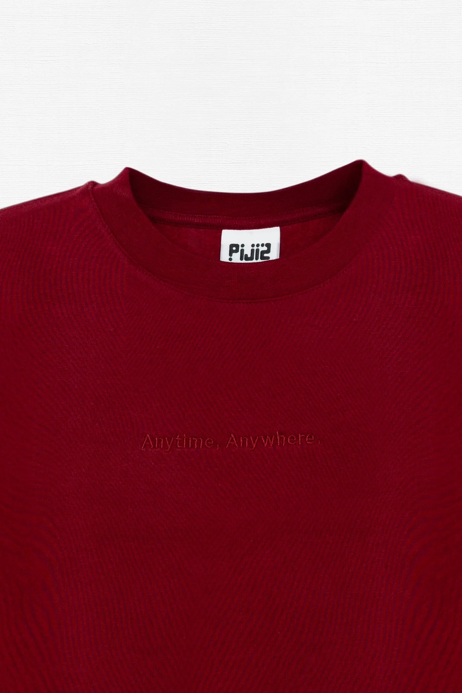 BURGUNDY EMBROIDERED SWEAT