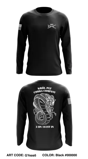 C Co, 3 BN, 161st INF Store 1 Core Men's LS Performance Tee - GYeas6