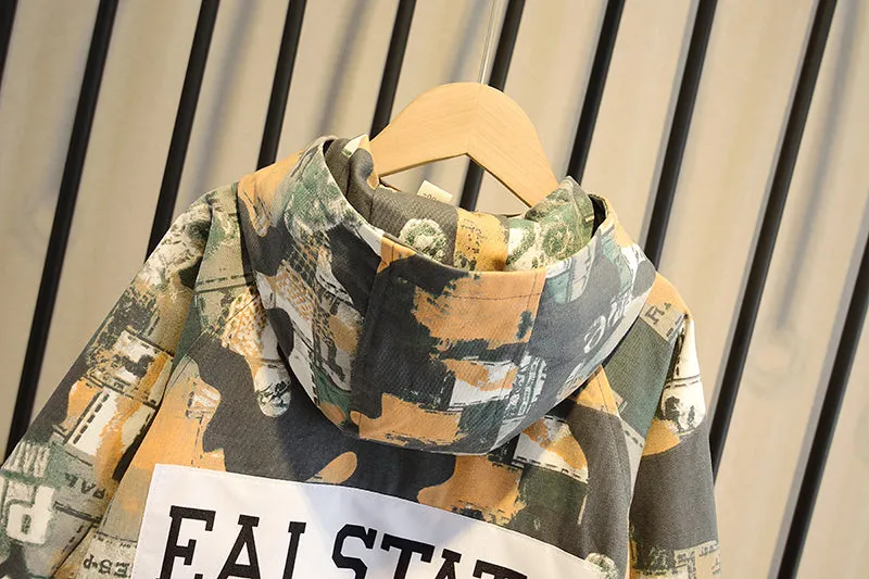 Camo Casual Hooded Jacket