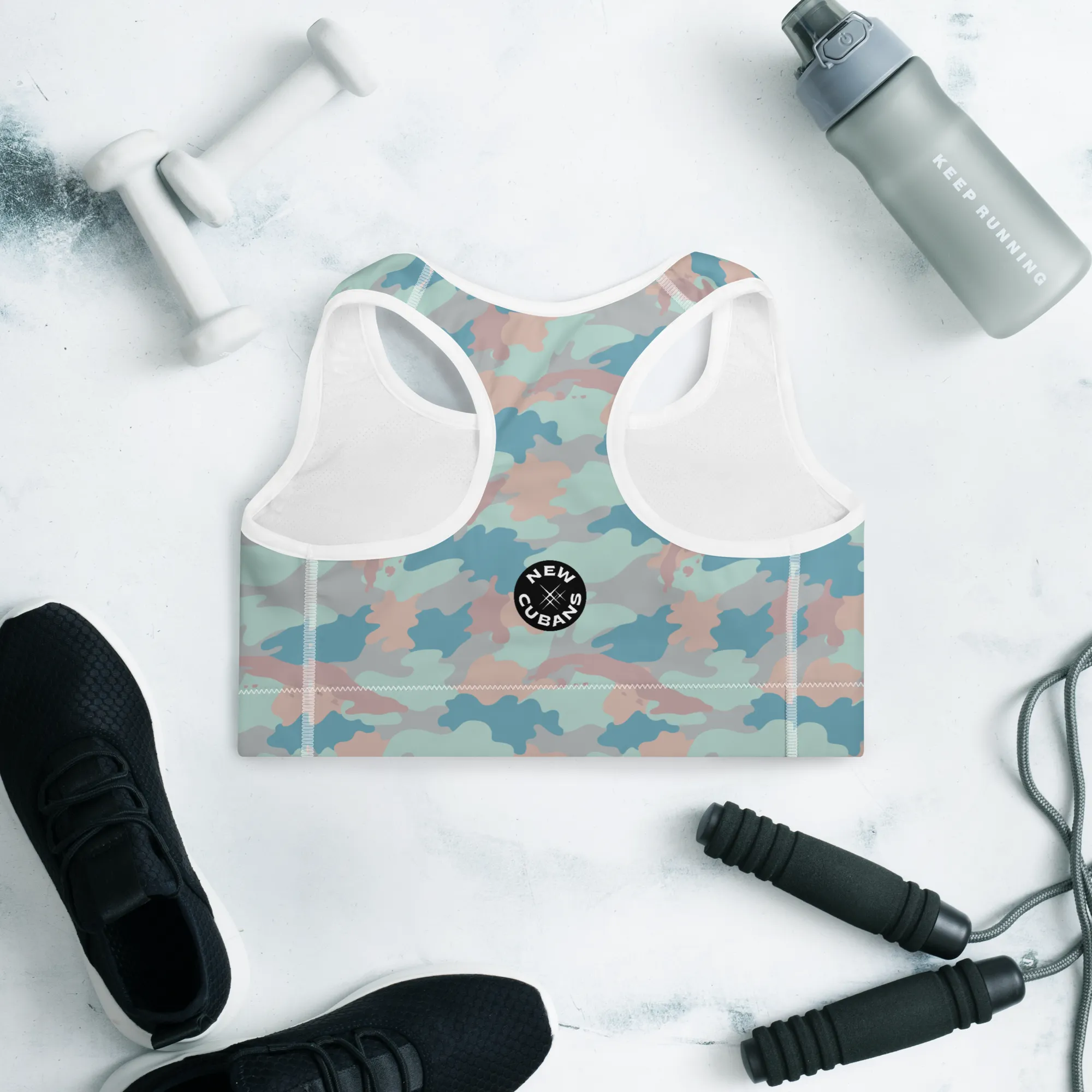 Camo-Flash Padded Sports Bra