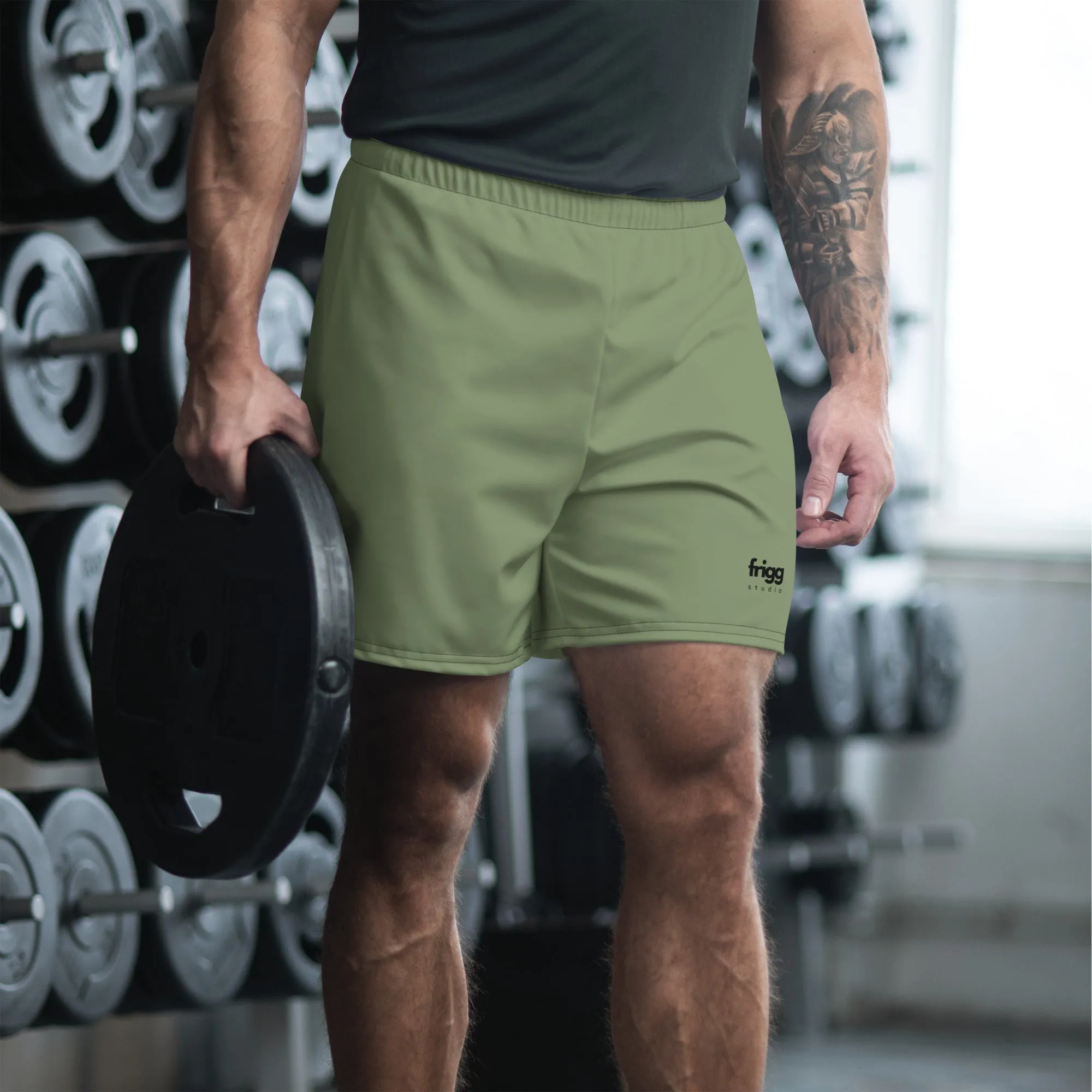 CAMOUFLAGE GREEN - MEN'S ATHLETIC SHORTS