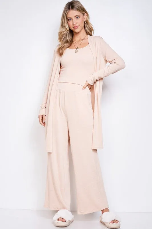 Cardigan Top and Bottom Matching Set