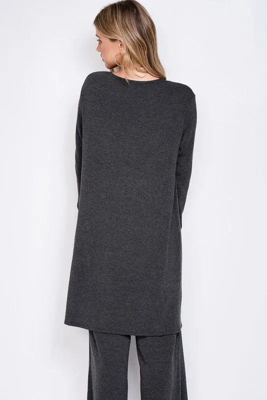 Cardigan Top and Bottom Matching Set