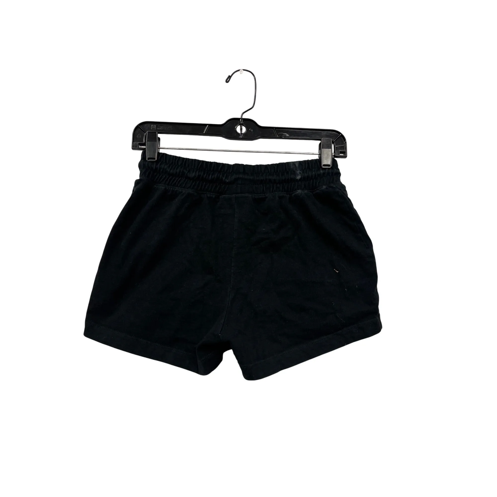Champion Womens XS Black Cotton Athletic Shorts With Drawstring Waist & Logo Detail #8037