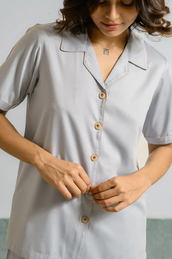 Cloud Loop Button Pajama Set