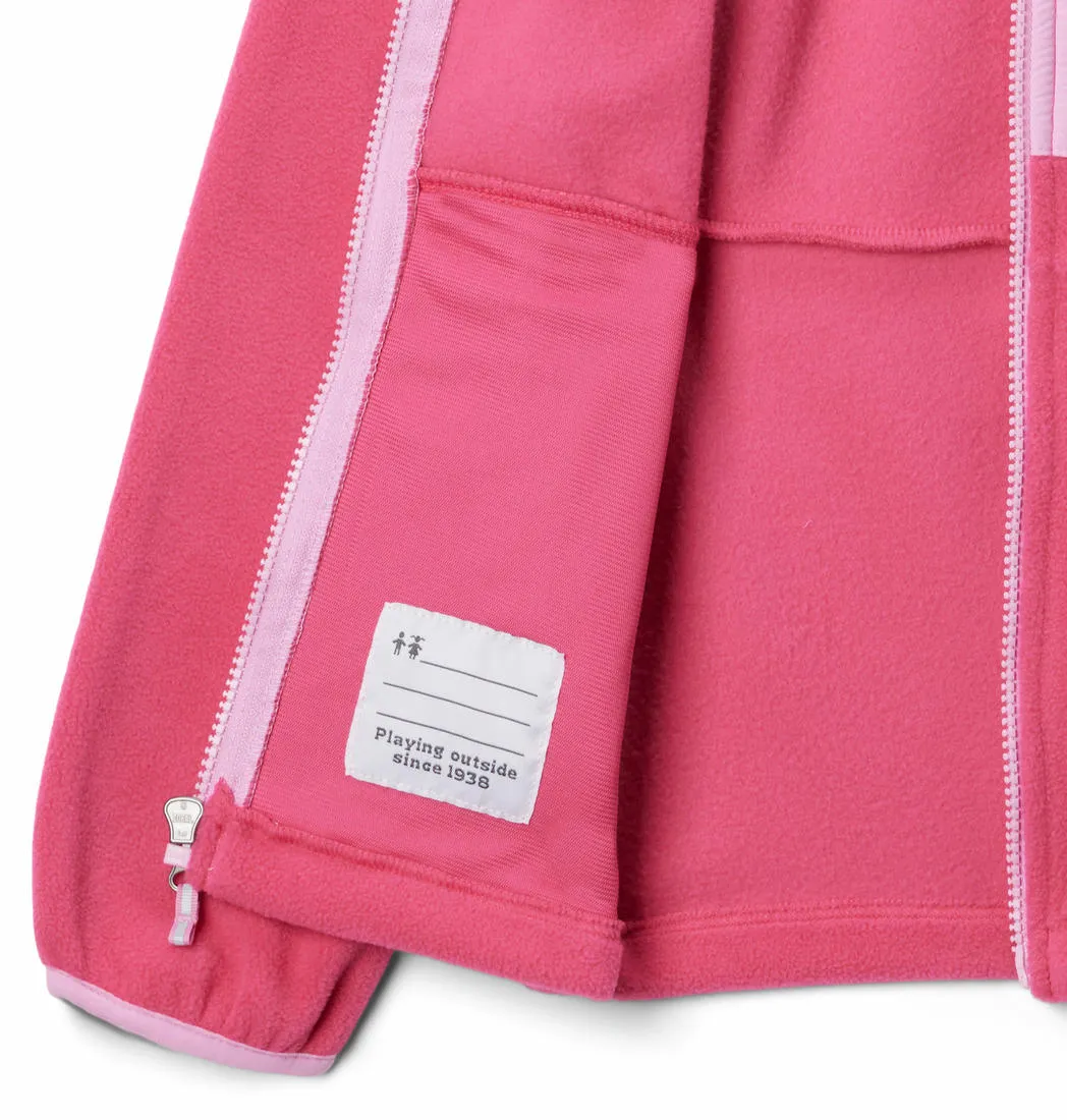 Columbia Kids Unisex Pink Fast Trek III Fleece Full Zip Jacket