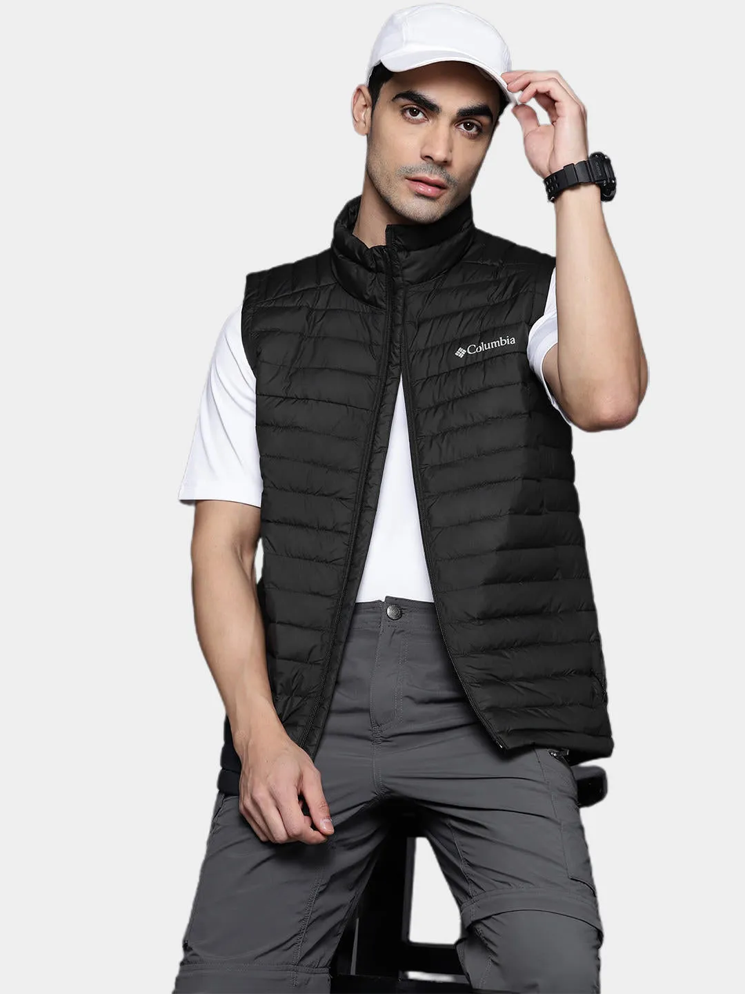 Columbia Men Black Silver Falls Vest