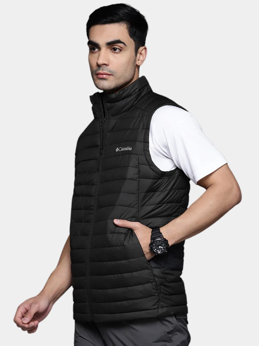 Columbia Men Black Silver Falls Vest