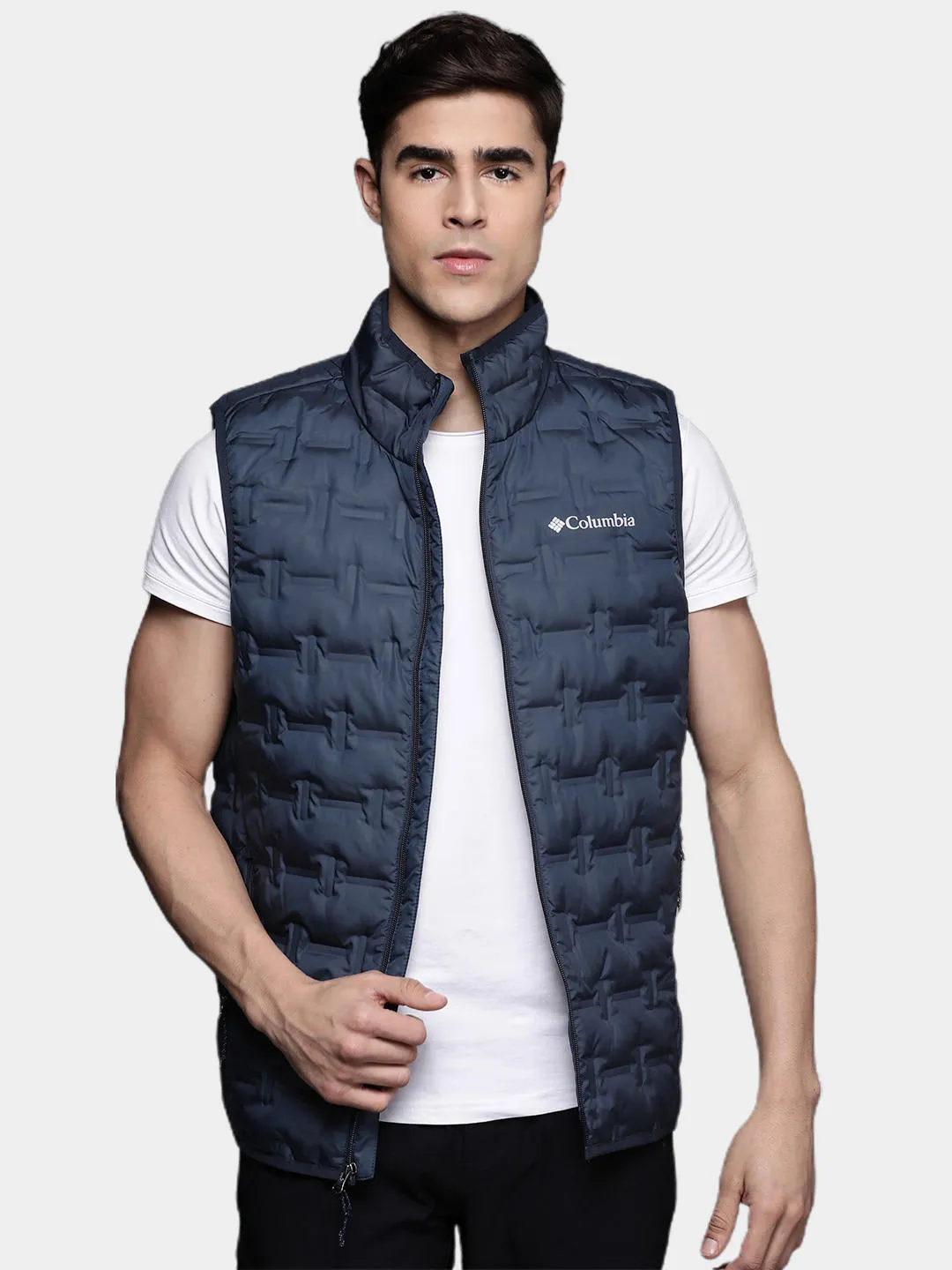 Columbia Men Blue Delta Ridge Down Vest