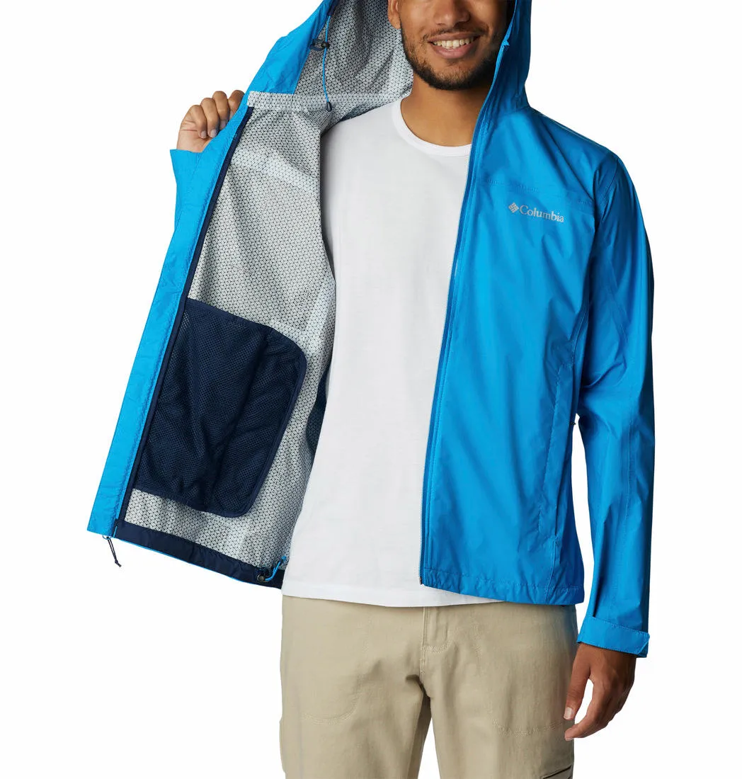 Columbia Men Blue Evapouration Rain Jacket