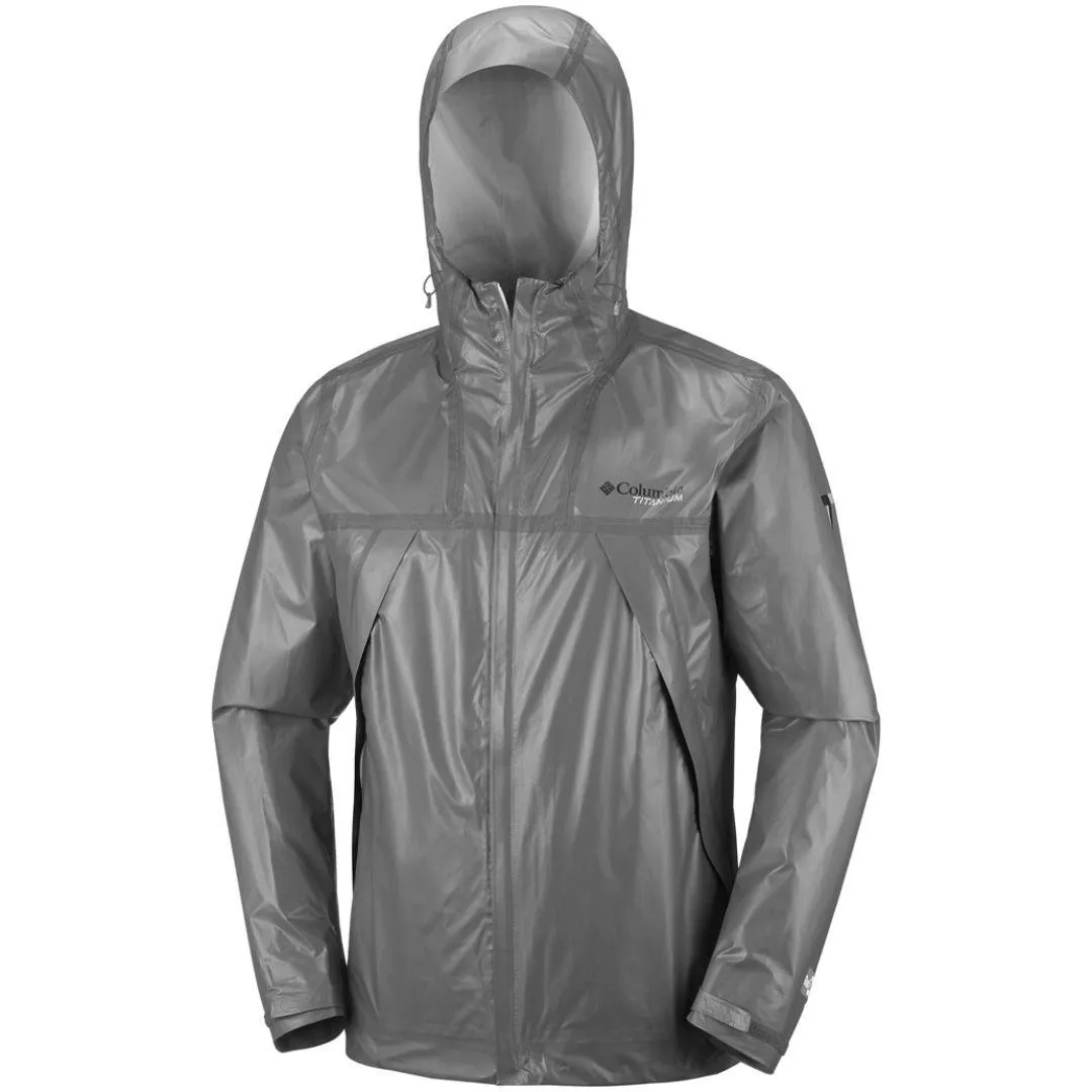 Columbia Men Grey Outdry EX Eco Tech Rain Jacket