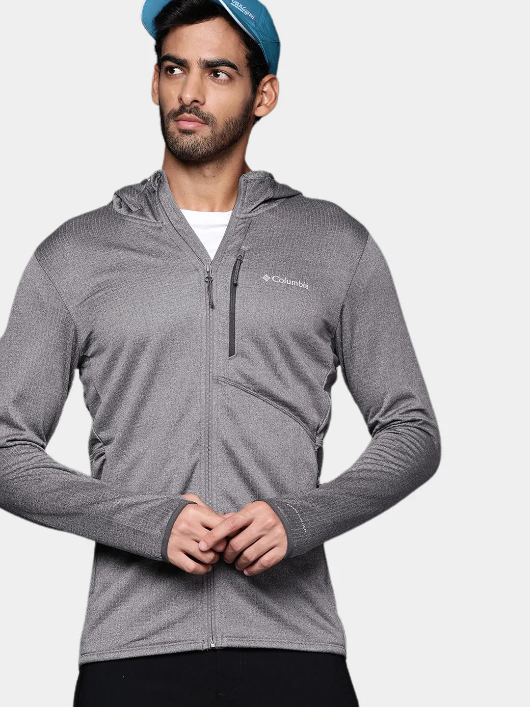 Columbia Men Grey Park View Fleece Full Zip Hoodie