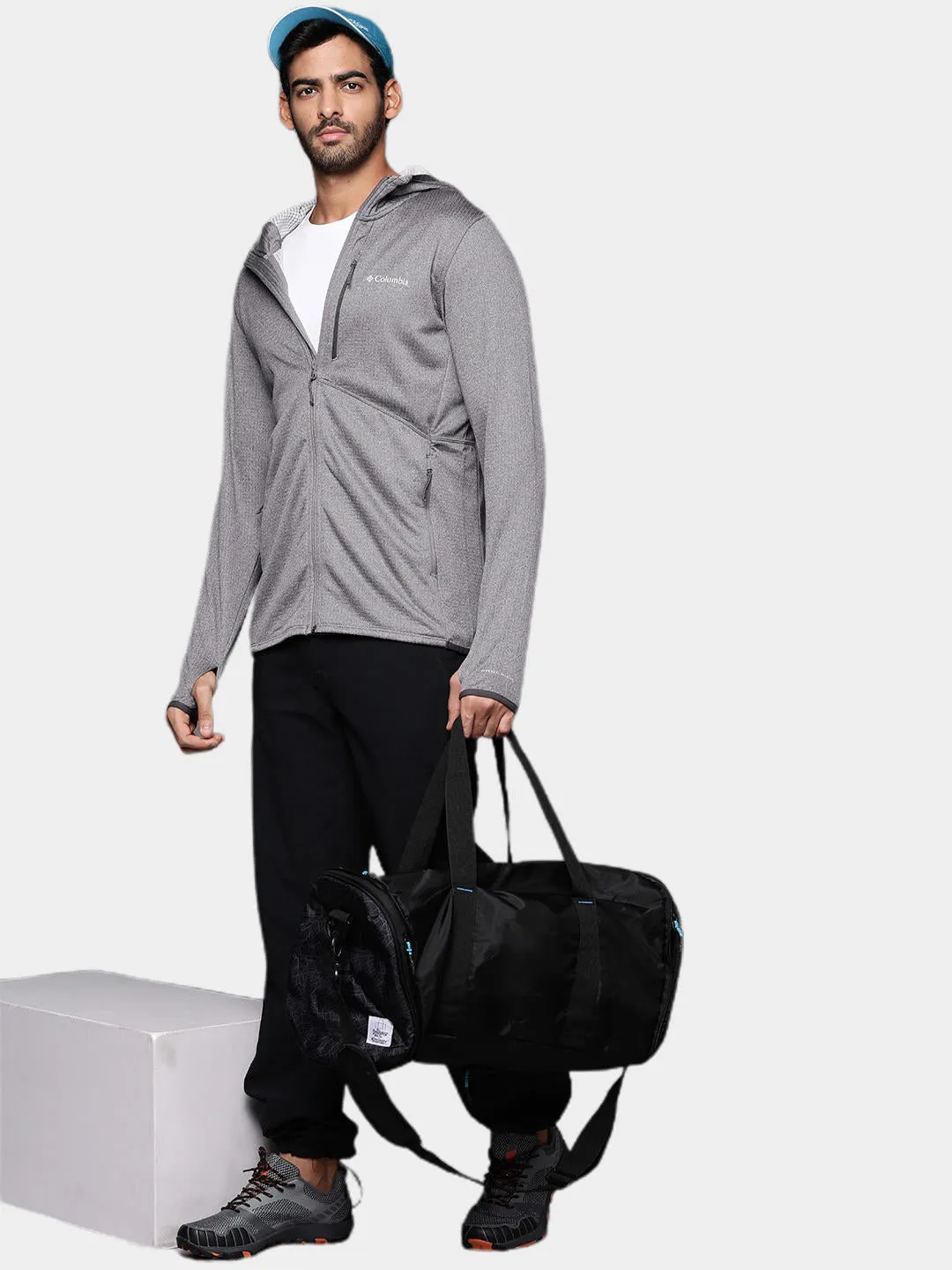 Columbia Men Grey Park View Fleece Full Zip Hoodie