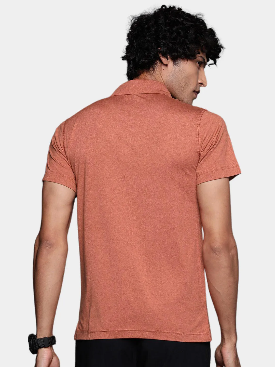 Columbia Men Orange Tech Trail Knit Polo