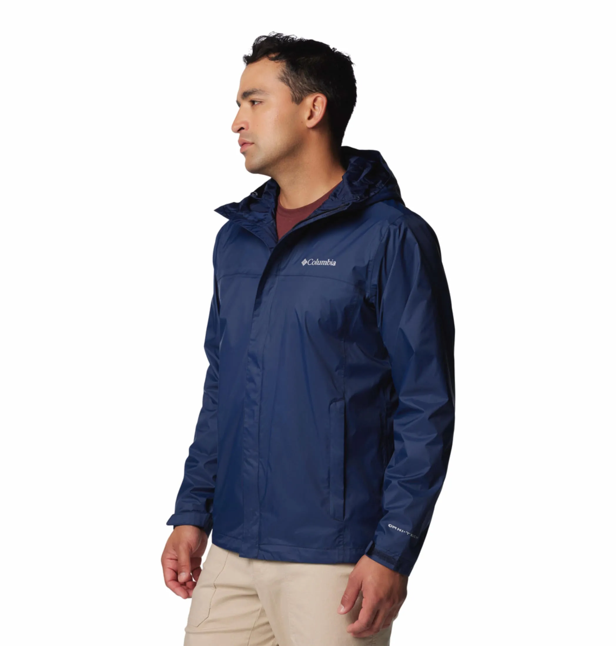 Columbia Mens Navy Blue Omni-Tech Watertight II Rain Jacket