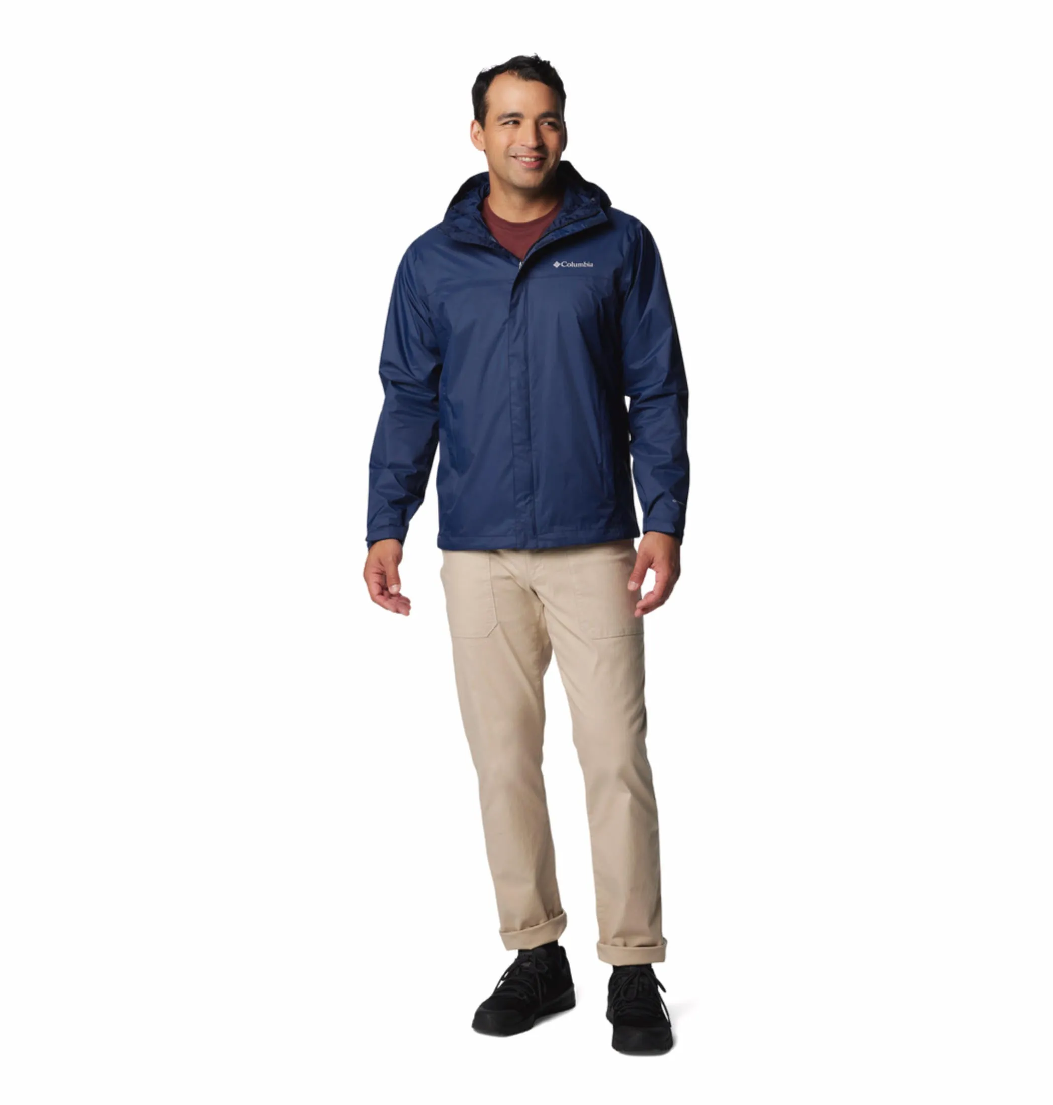 Columbia Mens Navy Blue Omni-Tech Watertight II Rain Jacket