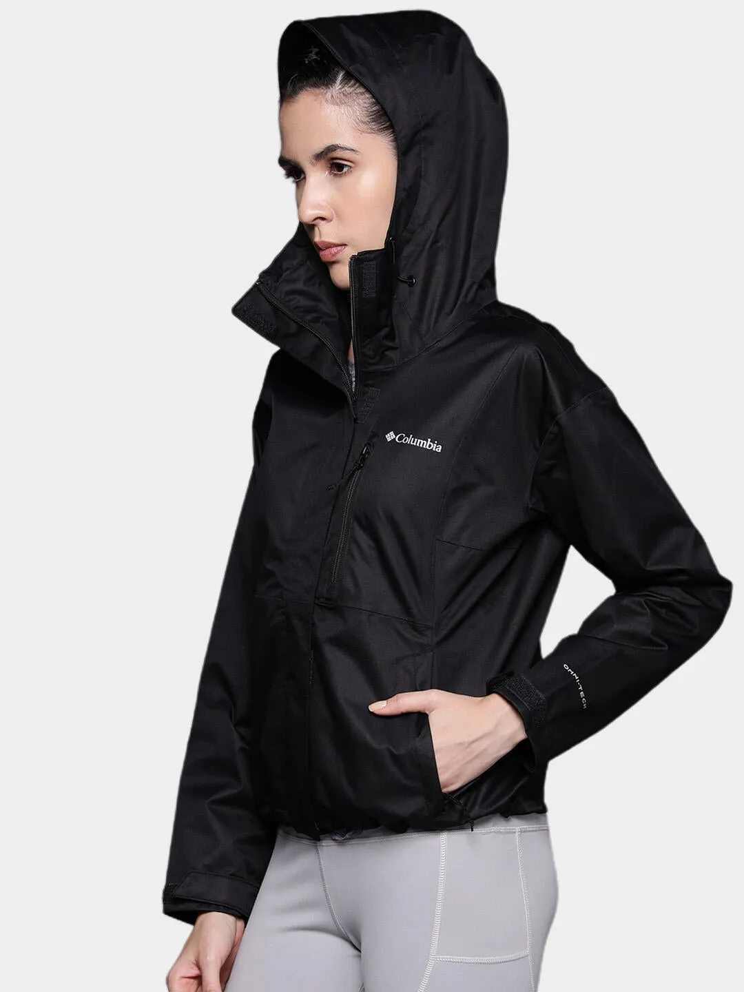Columbia Women Black Hikebound Rain Jacket