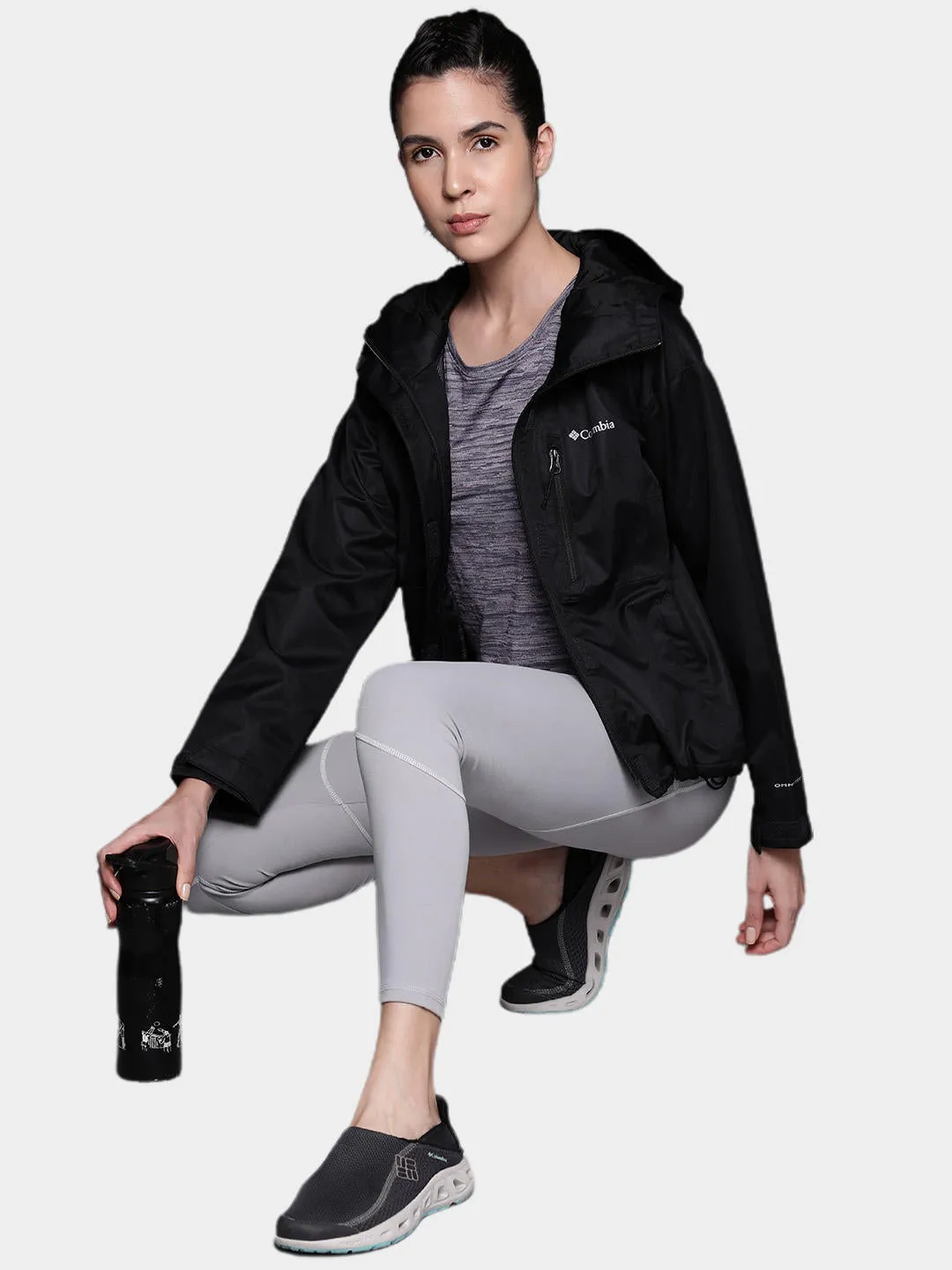 Columbia Women Black Hikebound Rain Jacket