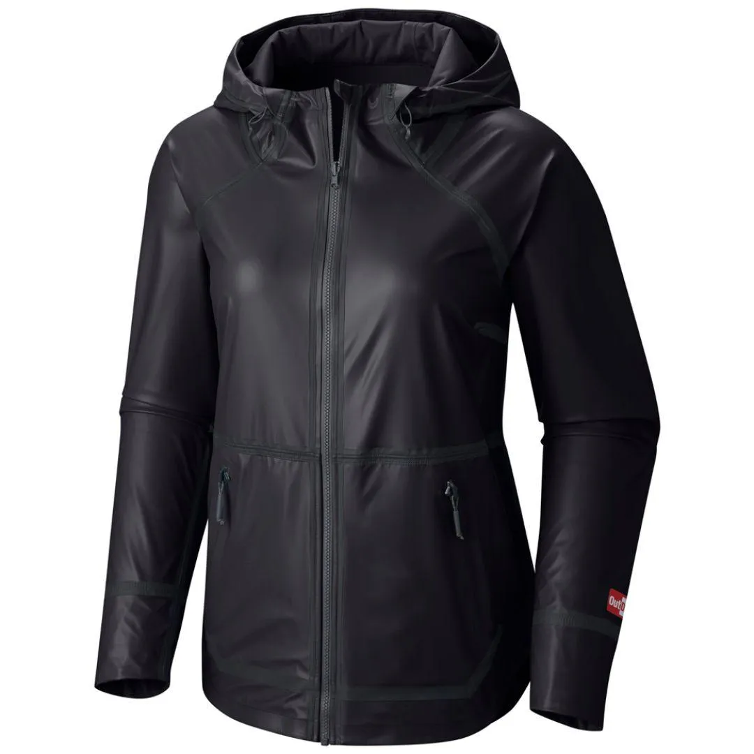 Columbia Women Black Outdry EX Reversible Rain Jacket