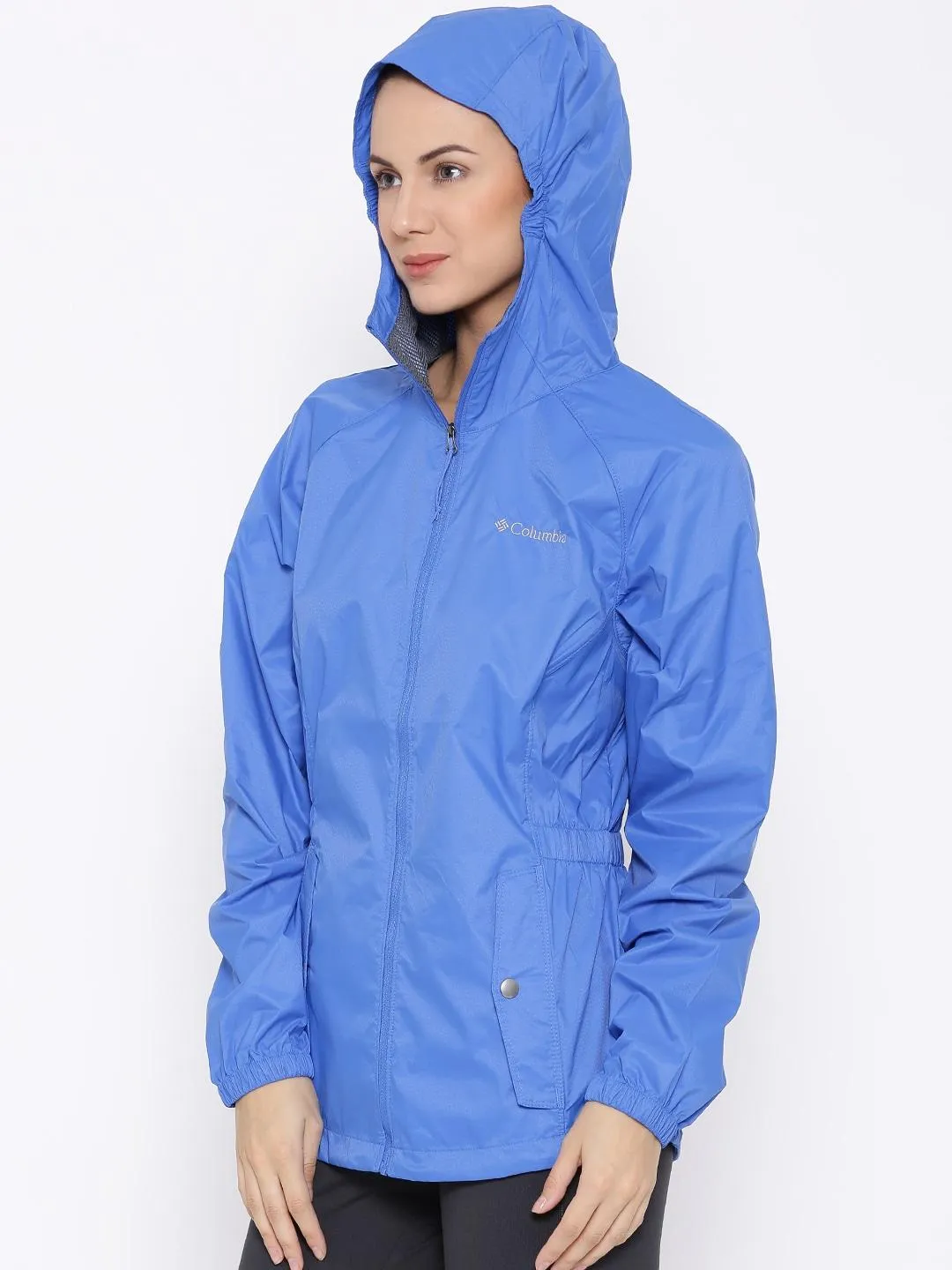 Columbia Women Blue Proxy Falls Rain Jacket
