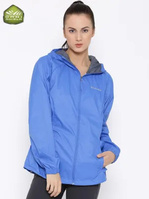 Columbia Women Blue Proxy Falls Rain Jacket