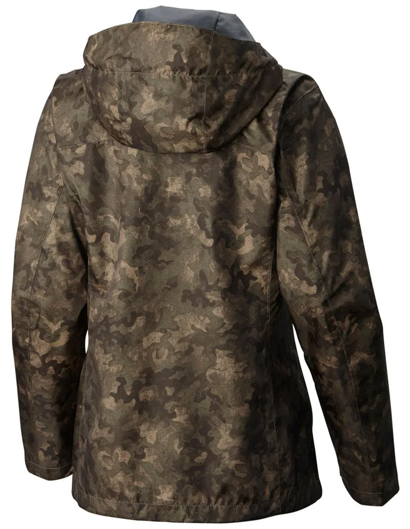 Columbia Women Green Arcadia Print Rain Jacket