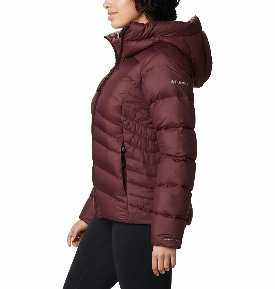 Columbia Women Maroon Autumn Park Down Hooded Jacket