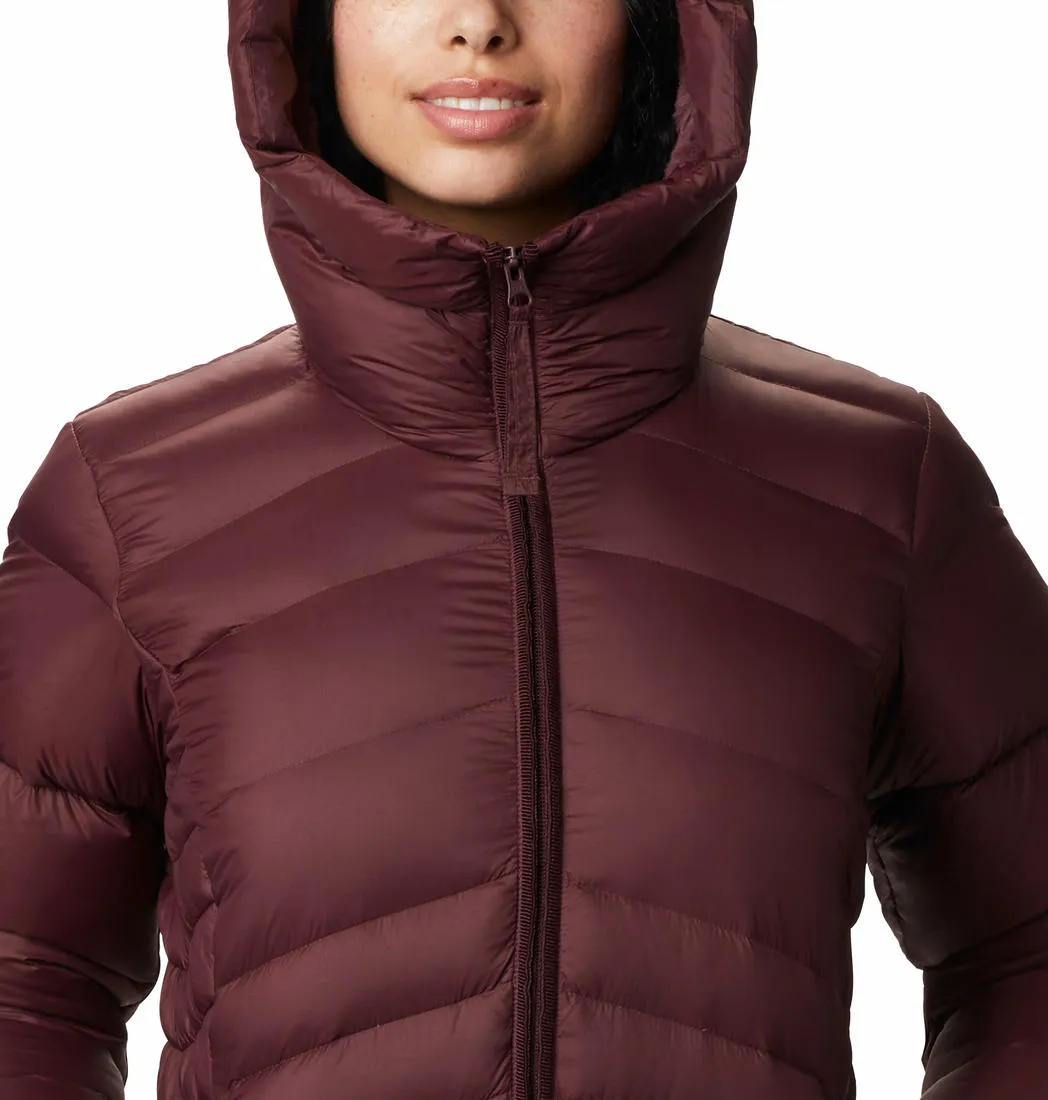 Columbia Women Maroon Autumn Park Down Hooded Jacket