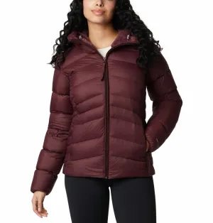 Columbia Women Maroon Autumn Park Down Hooded Jacket