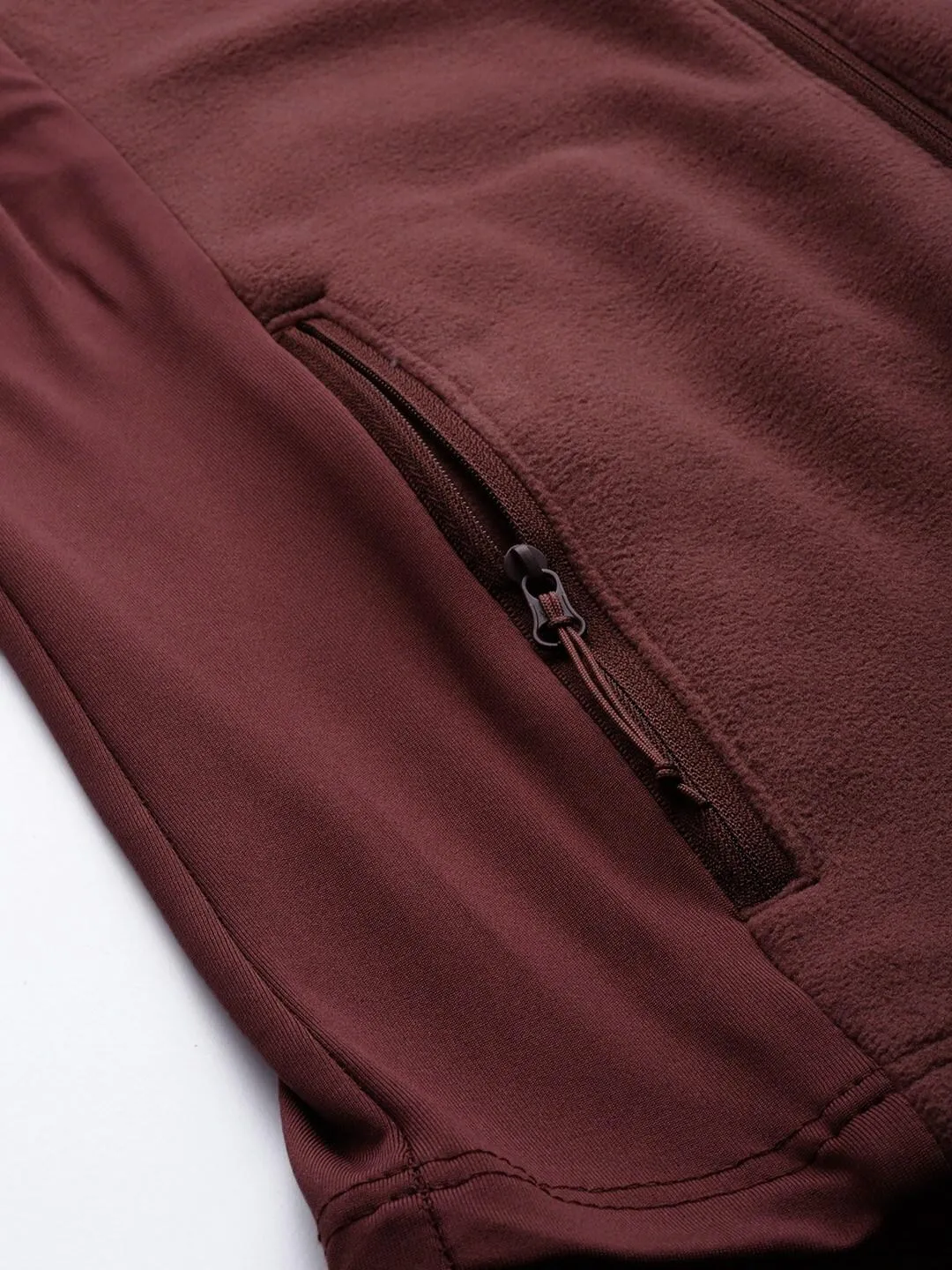 Columbia Women Maroon W Polar Powder Fleece FZ Fleece Jacket