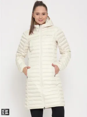 Columbia Women White Flash Forward Long Down Jacket