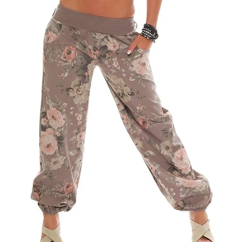 Comfy Vintage Floral Print Lounge Pants