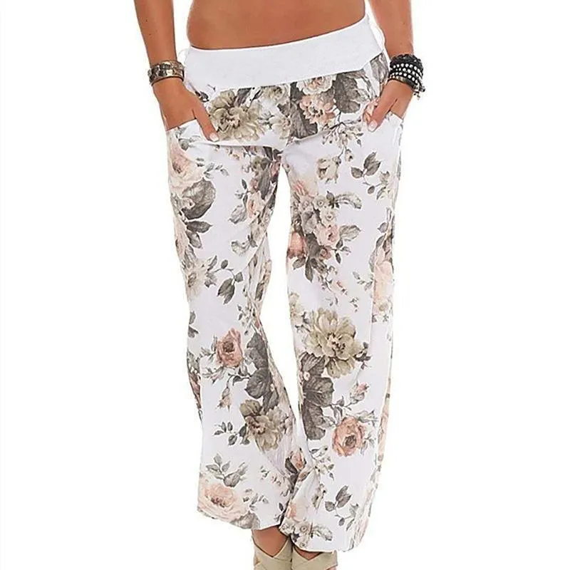 Comfy Vintage Floral Print Lounge Pants
