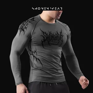Compression shirt - Aggressive Desing / Grey Moonlight long