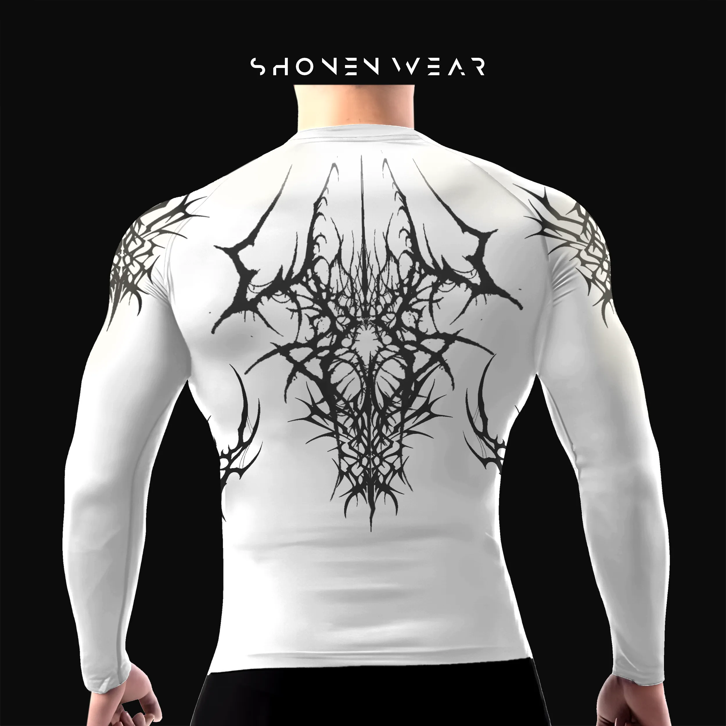 Compression shirt - Aggressive Desing / Moonlight long