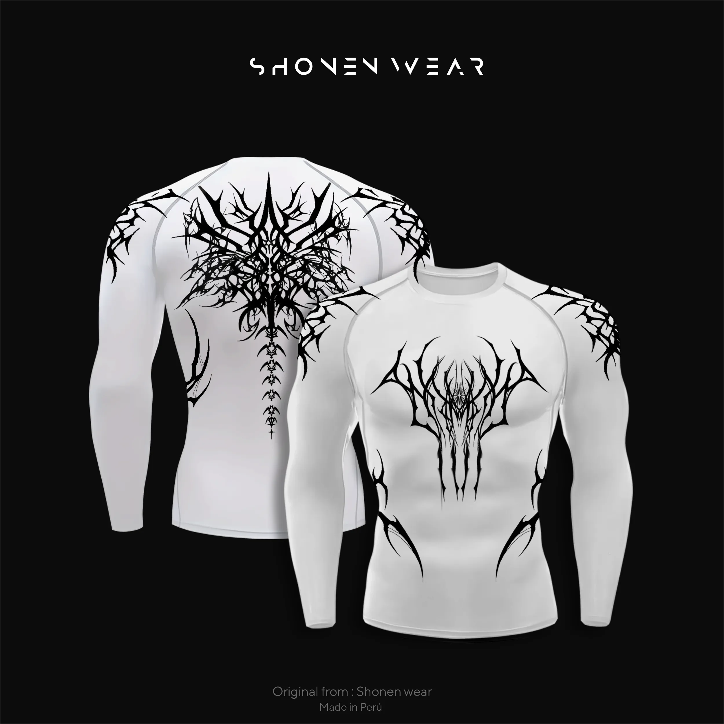 Compression shirt - Aggressive Desing / Moonlight long