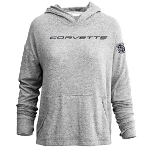 Corvette Ladies' Charcoal Loungewear Hoodie