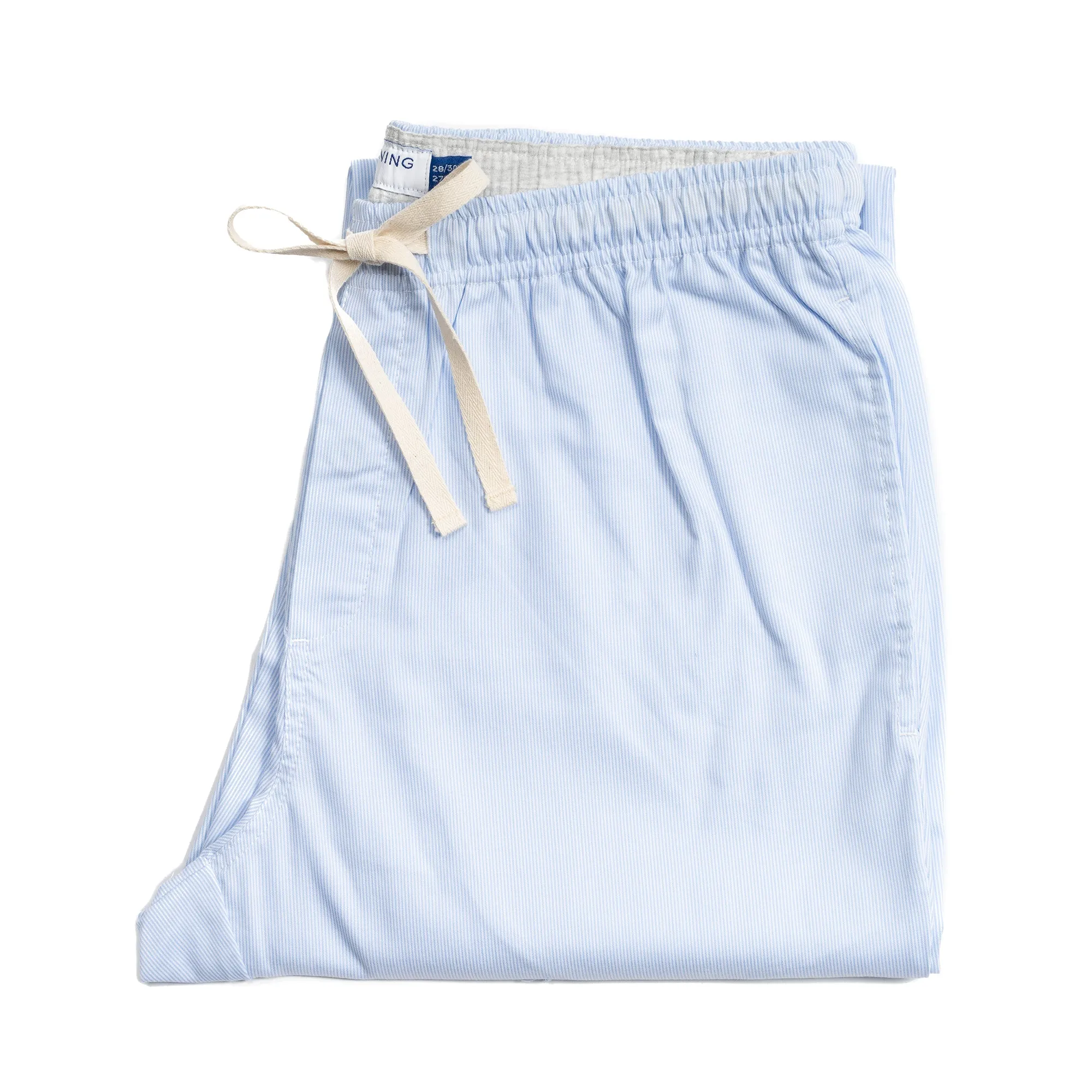 Cotton Pajama Pants - Blue Pinstripe