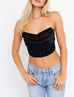 Cowl Corset Crop Top