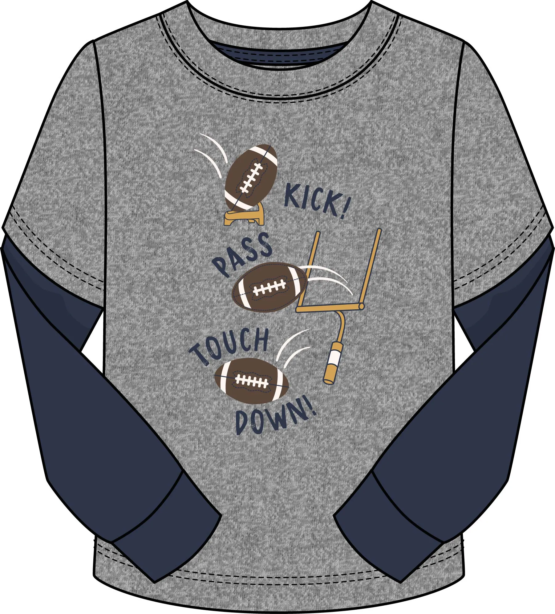 CR Sports Kick Pass Touchdown Shirt