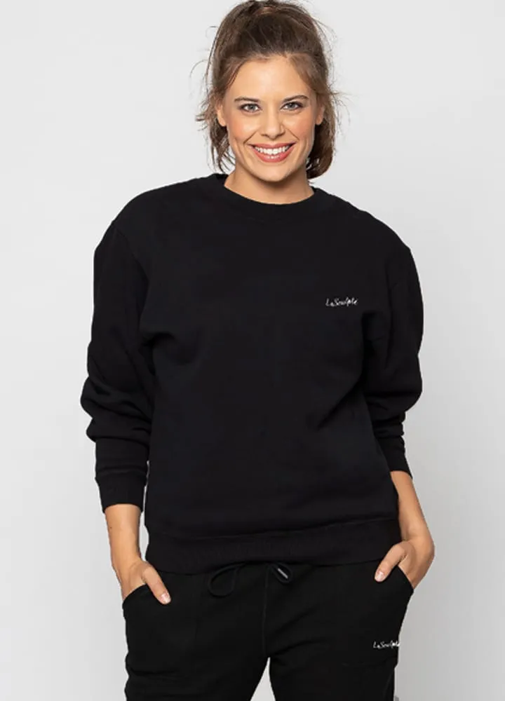 Crew Neck Fleece Womens Sweatshirt