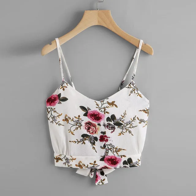 Crop Top V Neck Striped Summer Tops For Women 2020 Cotton Blended Blouse Tank Tops Camisole Cropped Feminino Women's Clothing